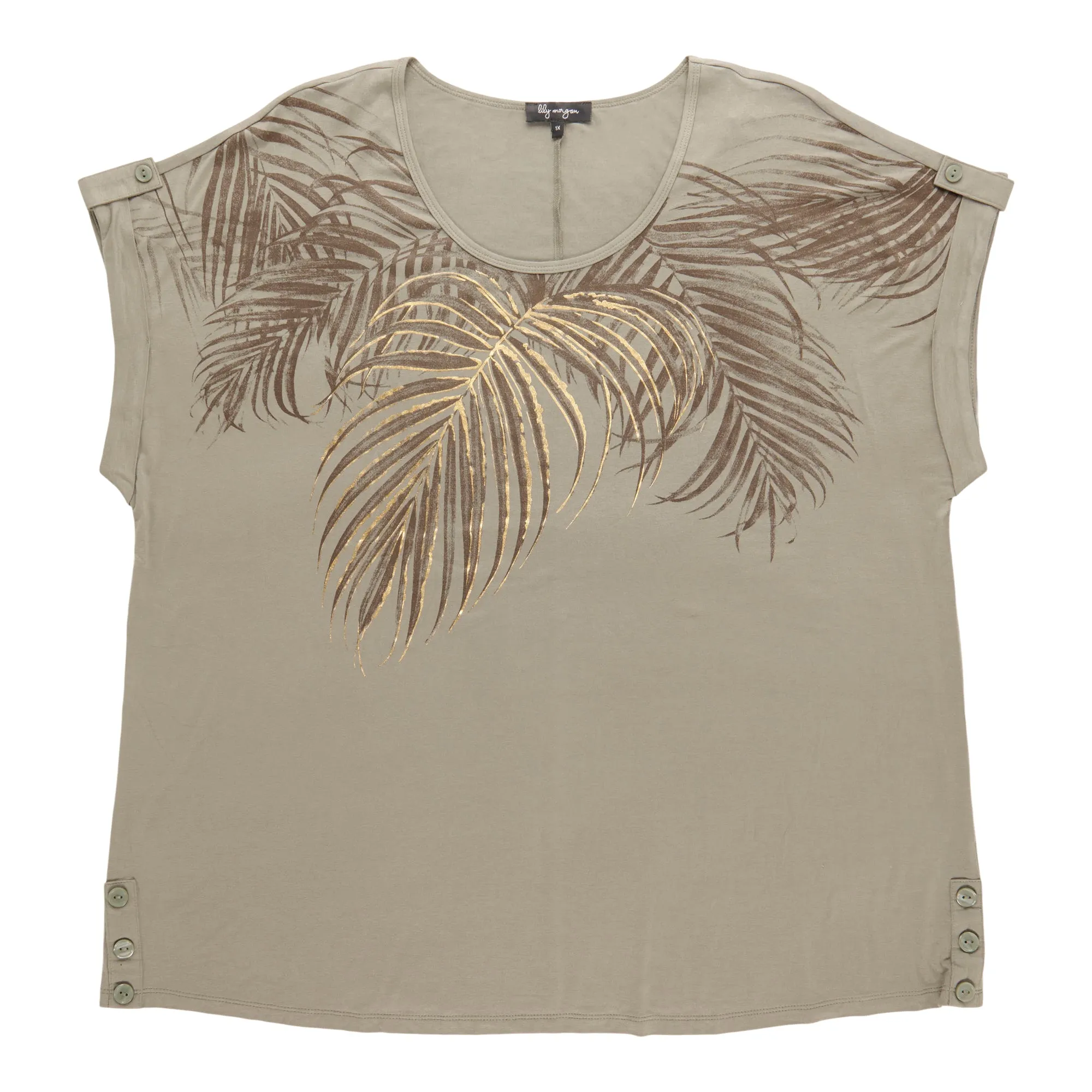 lily morgan Women's Plus Top with Side Buttons sold by Giant Tiger product image thumbnail 3