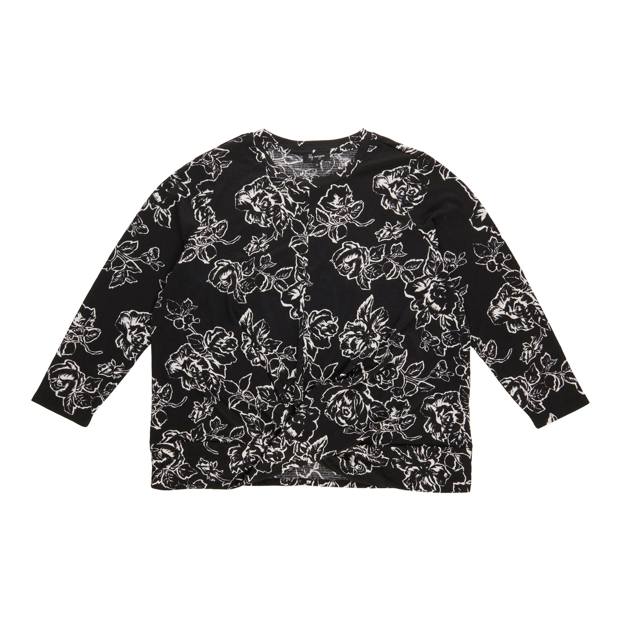 lily morgan Women's Plus Knot Front Top sold by Giant Tiger product image thumbnail 2