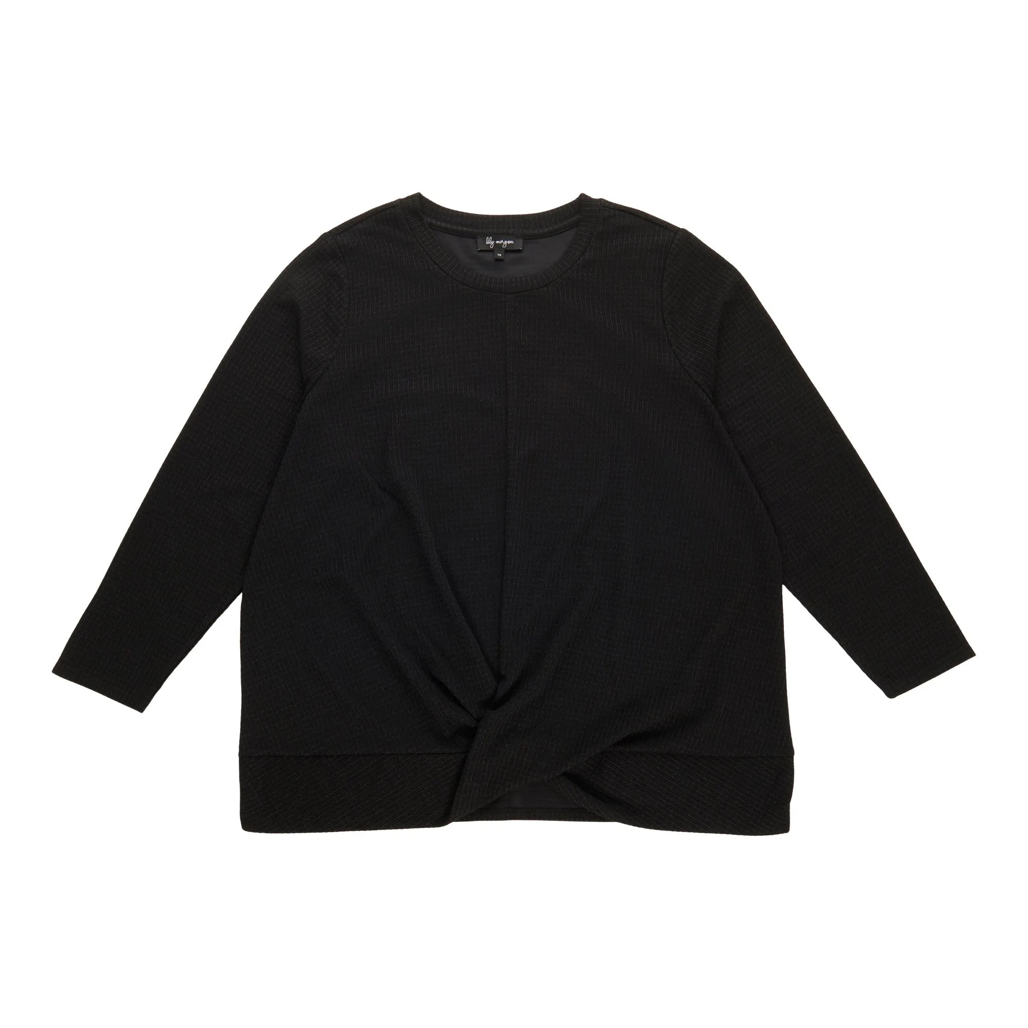 lily morgan Women's Plus Knot Front Top sold by Giant Tiger product image thumbnail 3