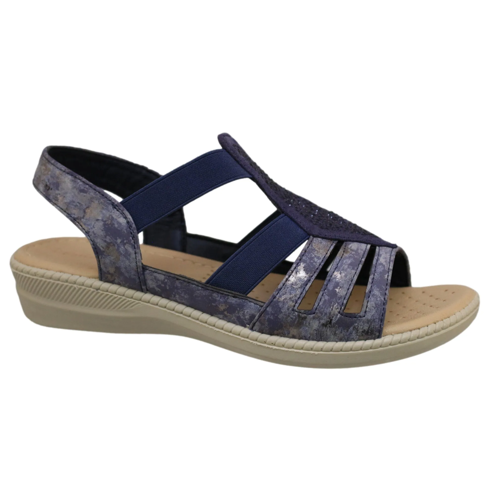 Classic Editions Women's T-Strap Sandals with Distressed Shimmer Finish sold by Giant Tiger product image thumbnail 2