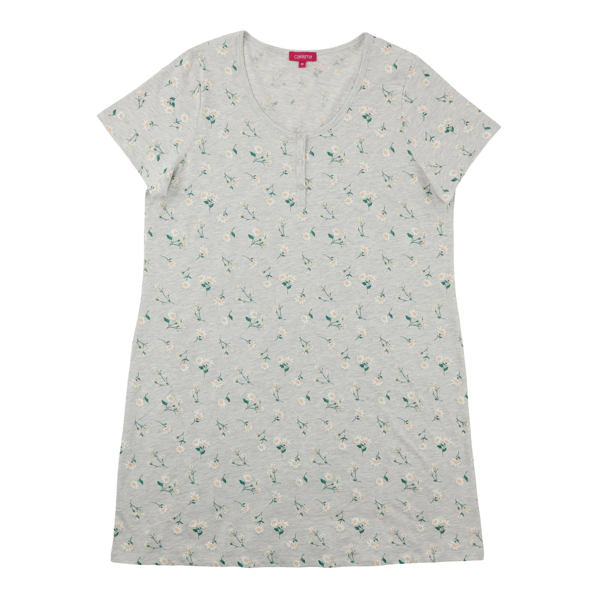 Carisma Women's Plus Short Sleeve Henley Sleepshirt sold by Giant Tiger product image thumbnail 2