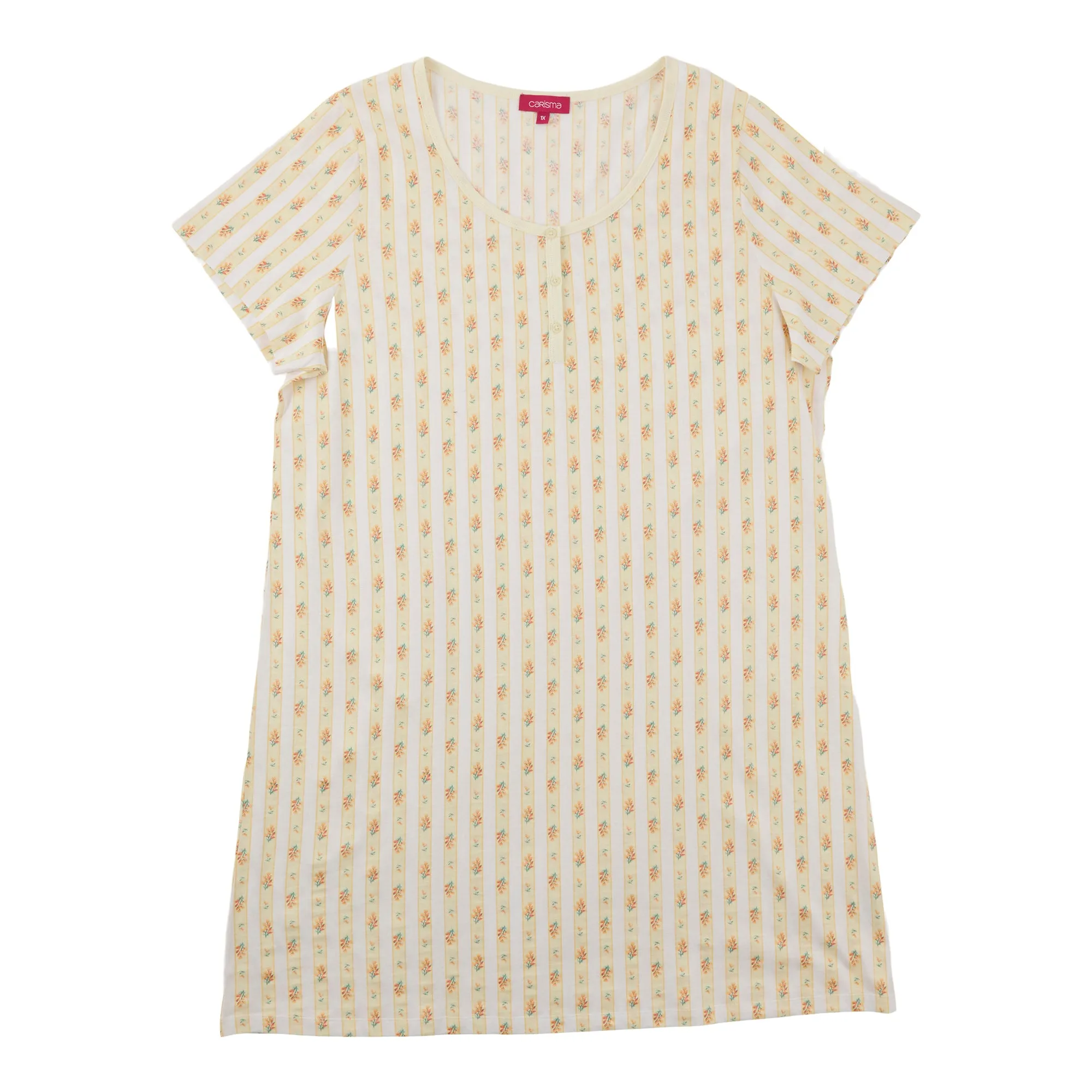 Carisma Women's Plus Short Sleeve Henley Sleepshirt sold by Giant Tiger product image thumbnail 3