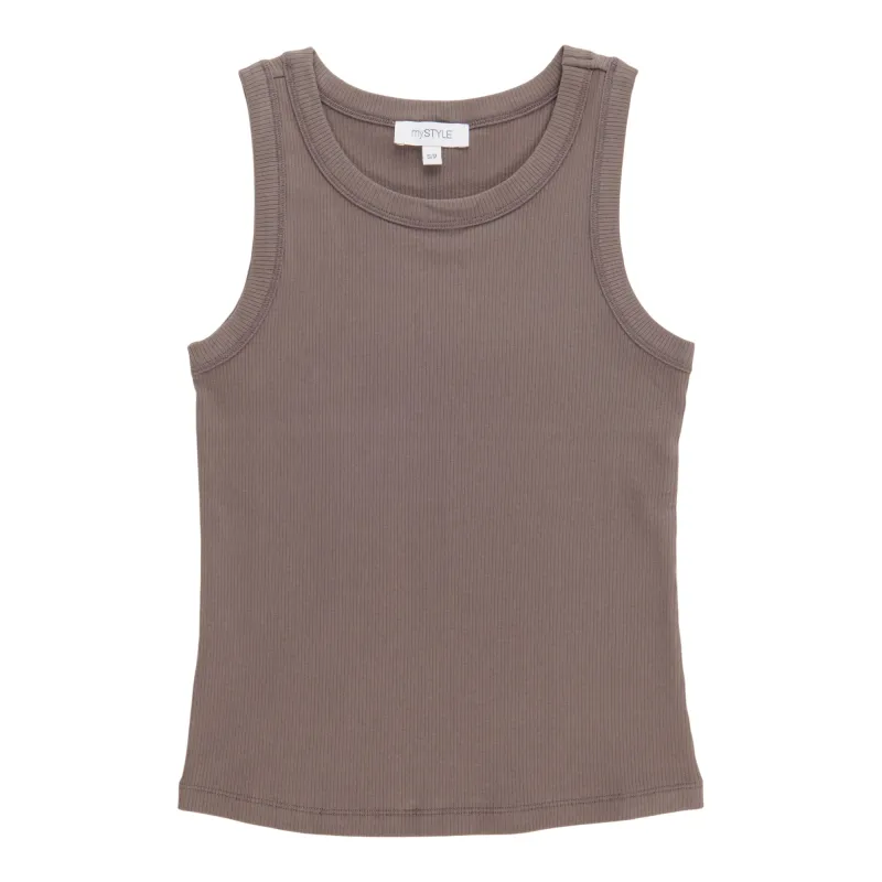 mySTYLE Women's Fitted Ribbed Tank Top made by Giant Tiger