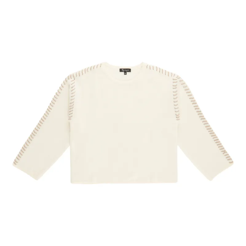 lily morgan Women's Whip Stitch Pullover Sweater made by Giant Tiger