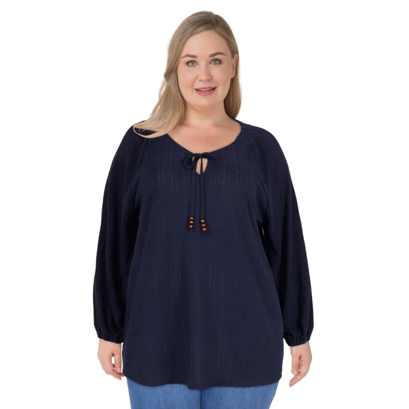 lily morgan Women's Plus Long Sleeve Top made by Giant Tiger