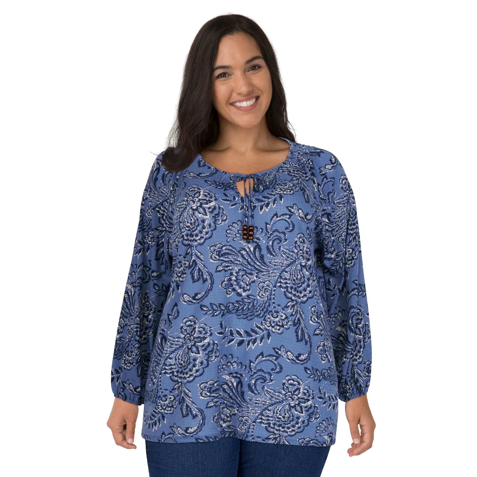 lily morgan Women's Plus Printed Long Sleeve Top sold by Giant Tiger product image thumbnail 3