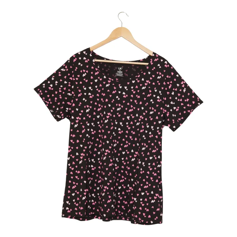 Women's Plus Scoop Neck All-Over Printed Valentine's Day T-Shirt sold by Giant Tiger