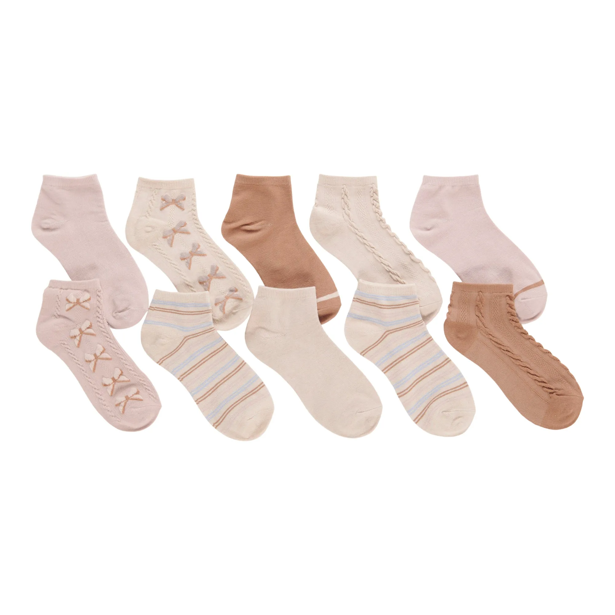 Women's Branded Quarter Crew Socks, 10-Pack sold by Giant Tiger product image thumbnail 3