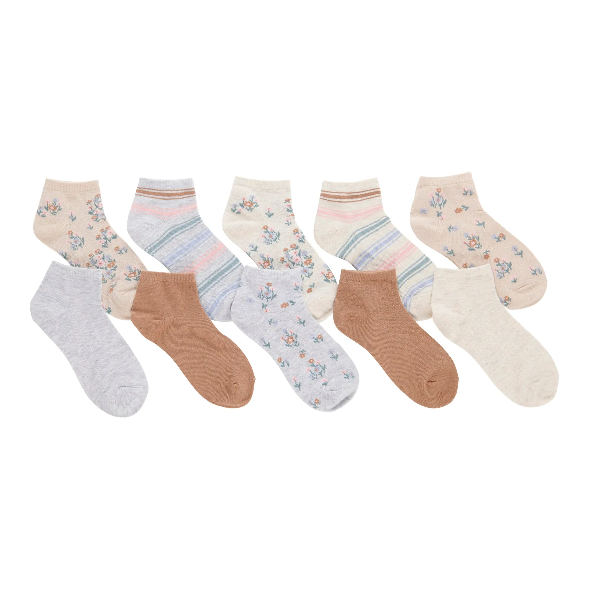 Women's Branded Quarter Crew Socks, 10-Pack sold by Giant Tiger