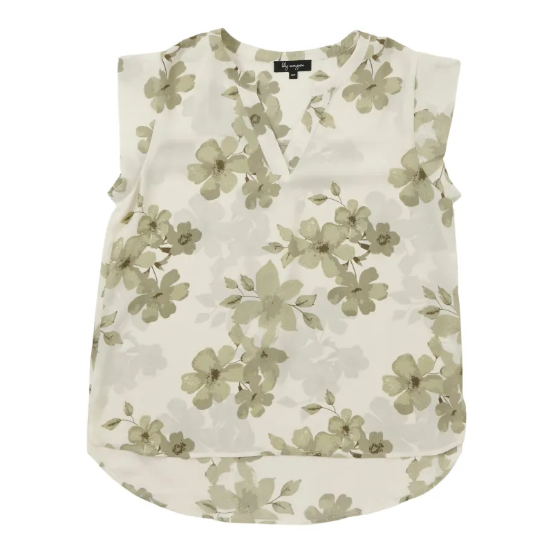 lily morgan Women's Printed Short Sleeve Crepe Blouse sold by Giant Tiger