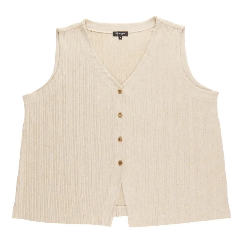 lily morgan Women's Plus Vest with Buttons sold by Giant Tiger
