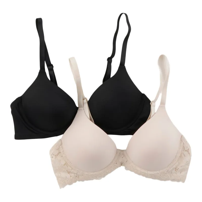 Carisma Women's Lace T-Shirt Bra, 2-Pack sold by Giant Tiger