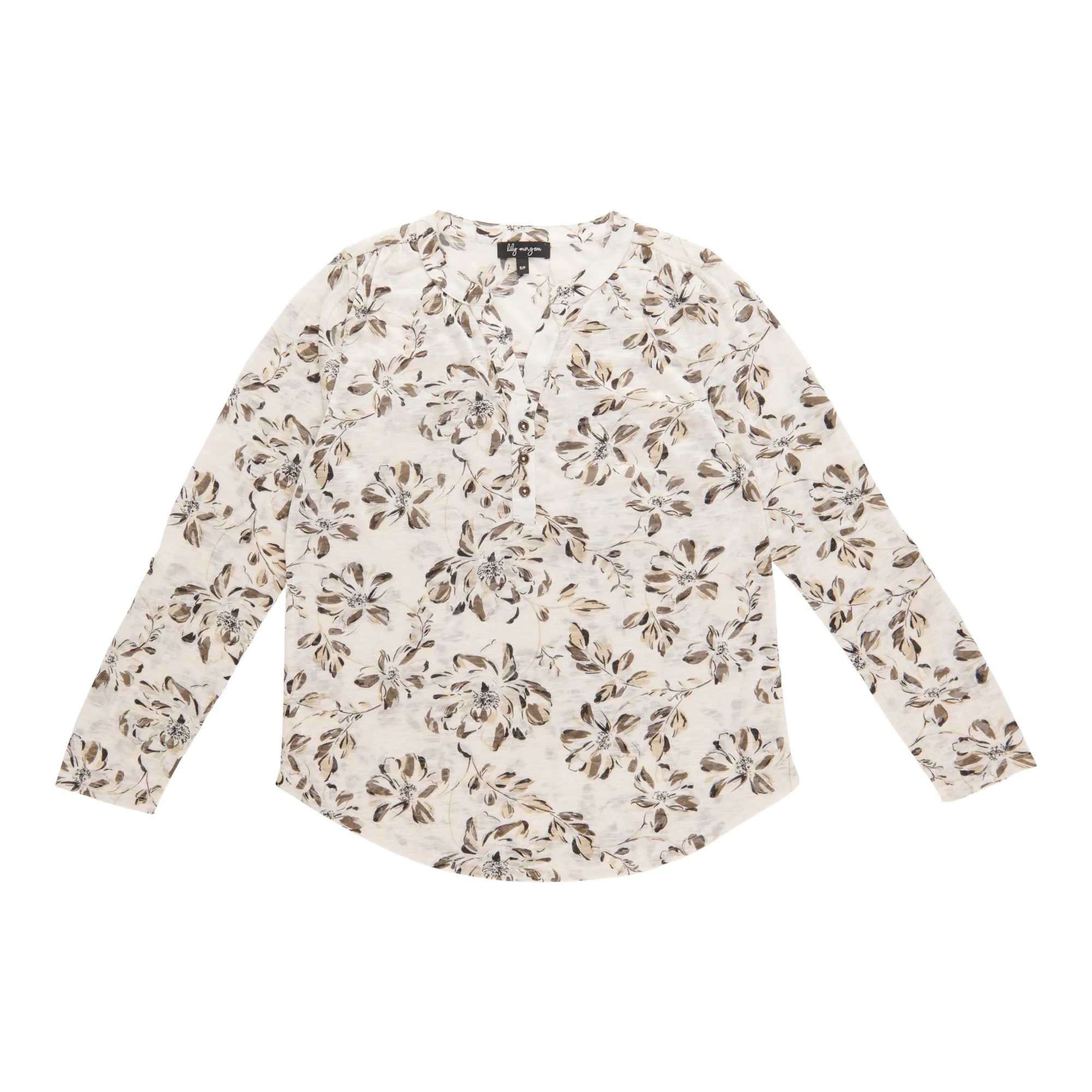 lily morgan Women's Printed Top with Tab Sleeves sold by Giant Tiger product image thumbnail 3