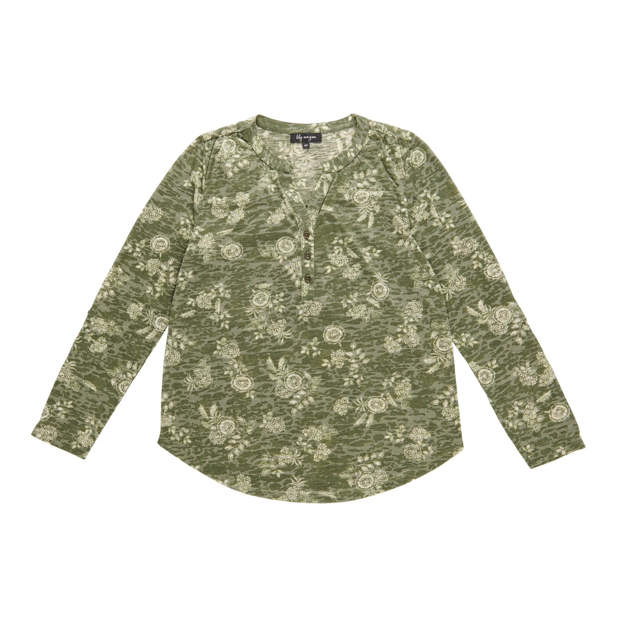 lily morgan Women's Printed Top with Tab Sleeves sold by Giant Tiger product image thumbnail 2