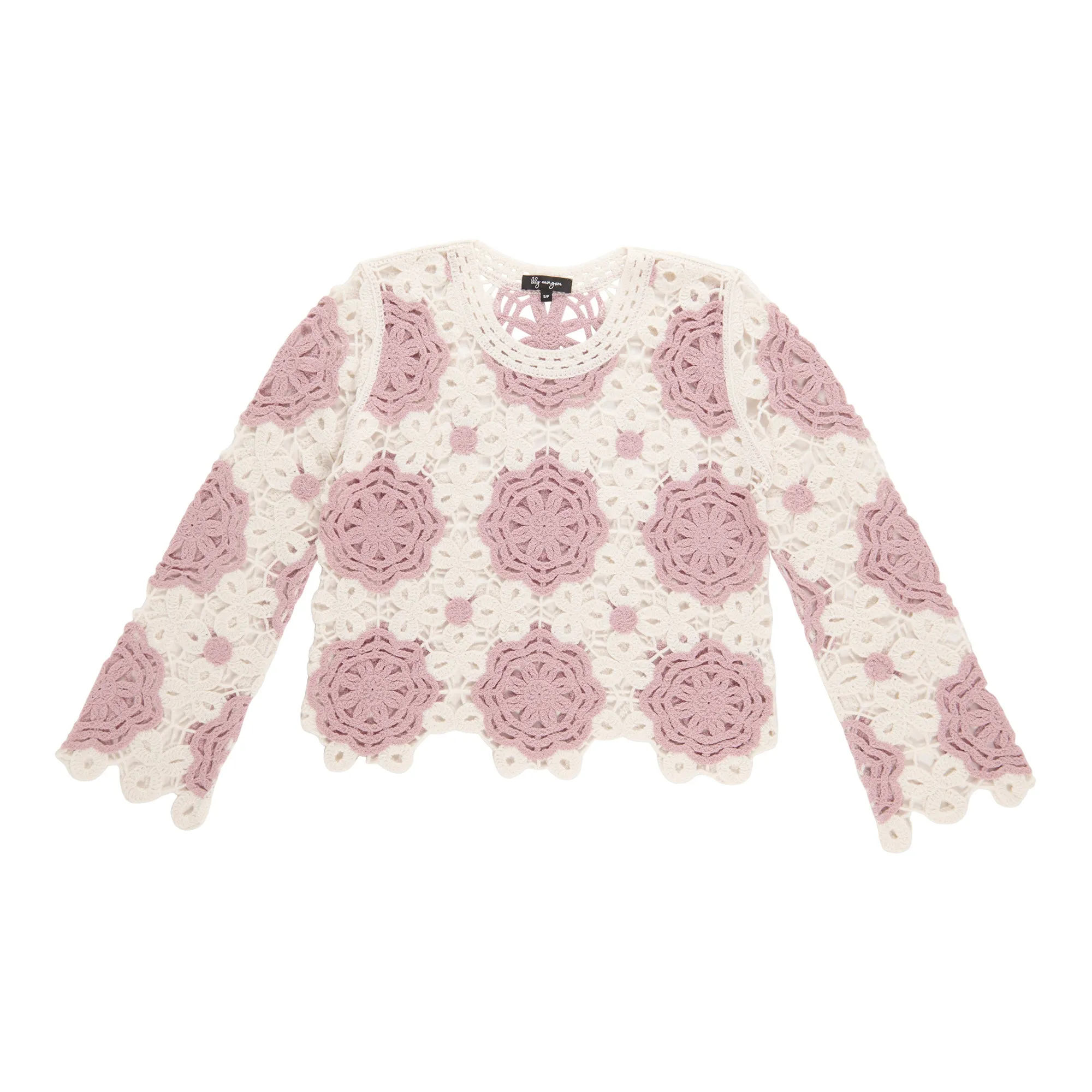 lily morgan Women's Floral Crochet Sweater sold by Giant Tiger product image thumbnail 5