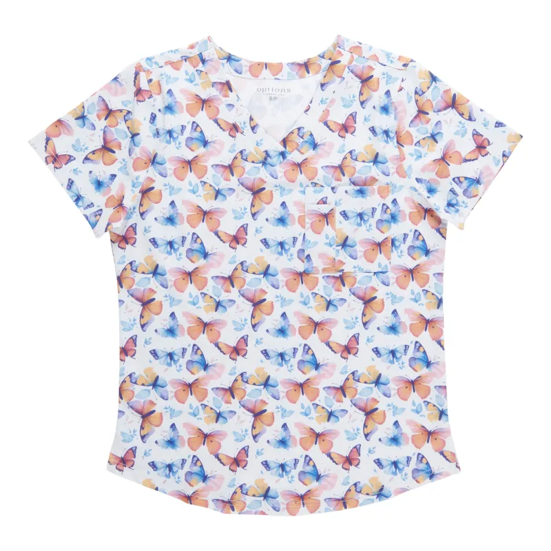 Options Women's Printed V-Neck Scrub Top sold by Giant Tiger
