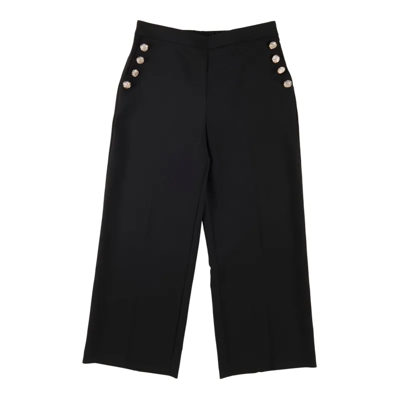 lily morgan Women's Solid Sailor Button Pants made by Giant Tiger