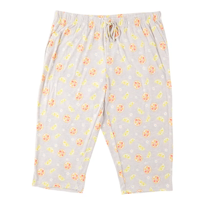Carisma Women's Plus Printed Capri PJ Pants sold by Giant Tiger