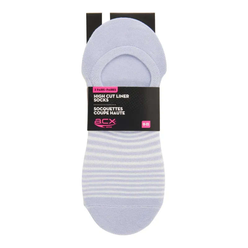 ACX Active Women’s Hi-Cut Liner Sneaker Socks, 3-Pack sold by Giant Tiger
