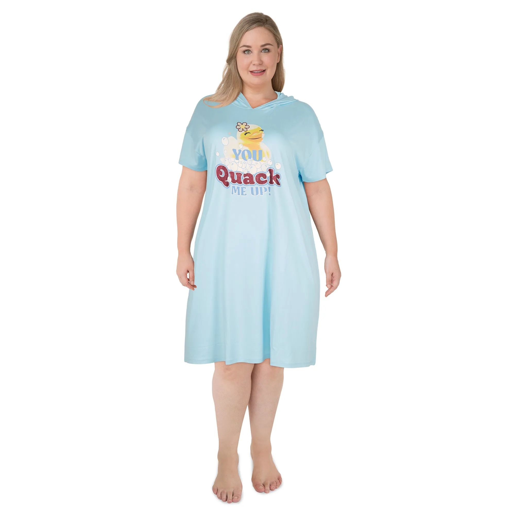 Carisma Women's Plus Hooded 3/4 Sleeve Mom & Me Sleepshirt sold by Giant Tiger