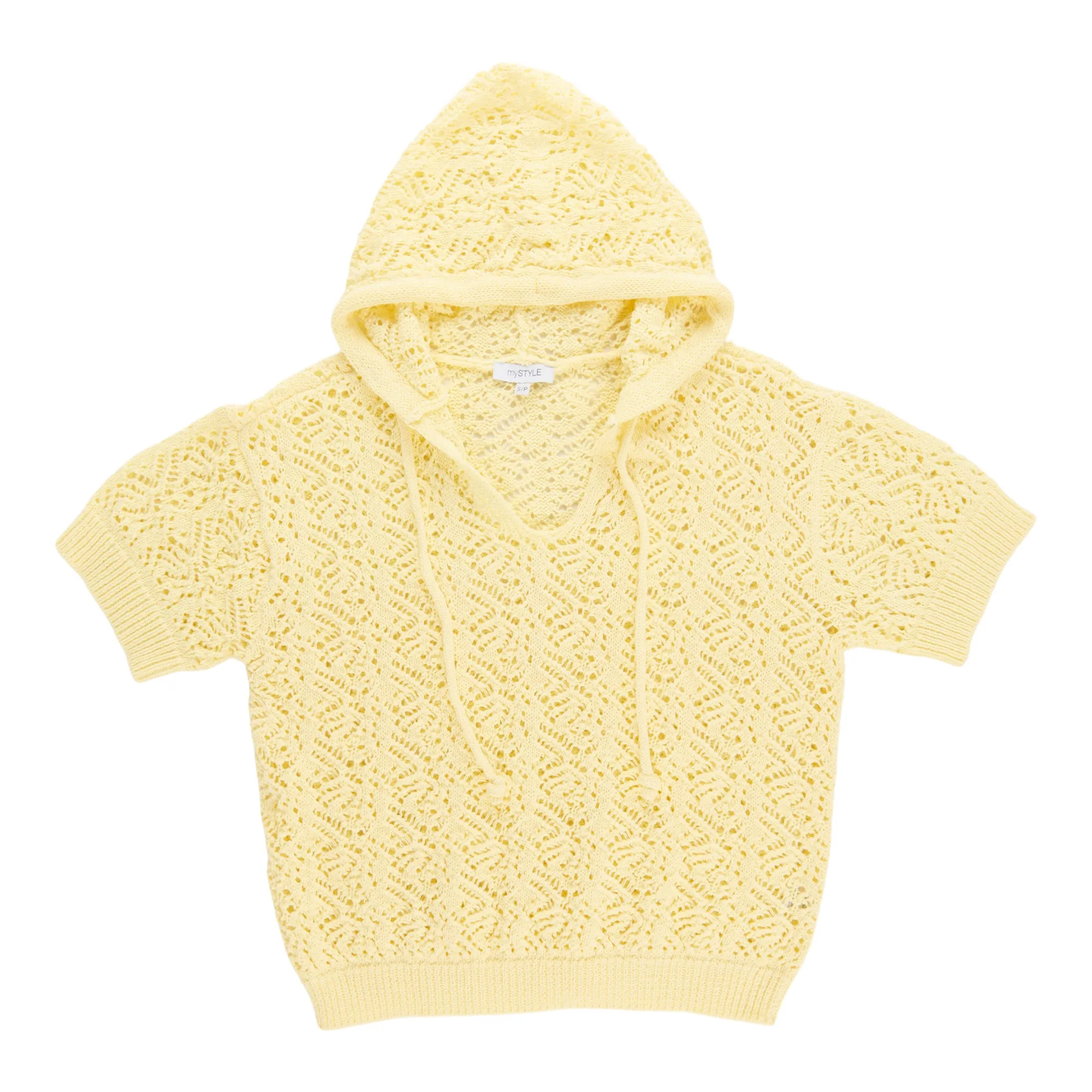 mySTYLE Women's Short Sleeve Crochet Hoodie sold by Giant Tiger product image thumbnail 2