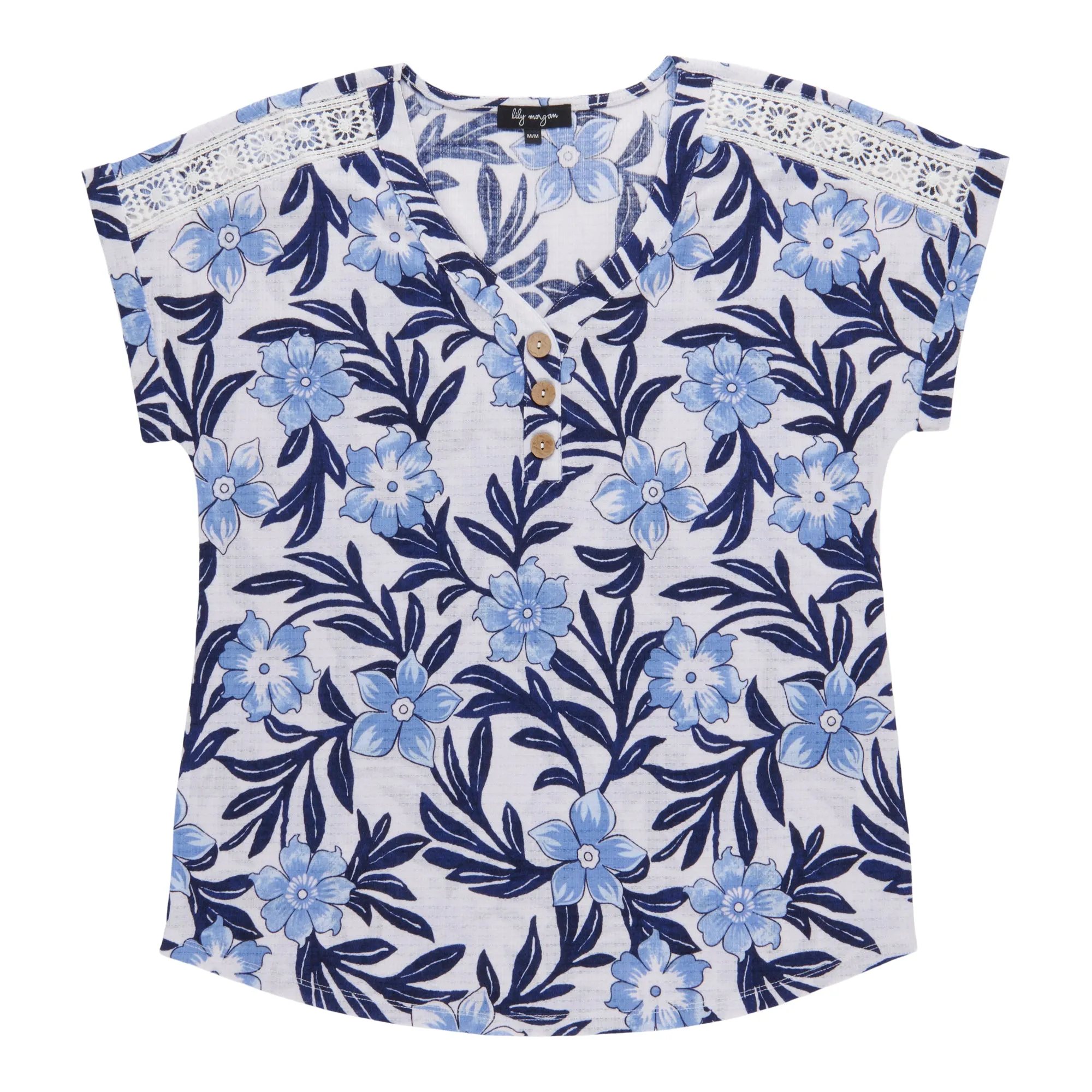 lily morgan Women's Printed Top with Lace Details sold by Giant Tiger product image thumbnail 2