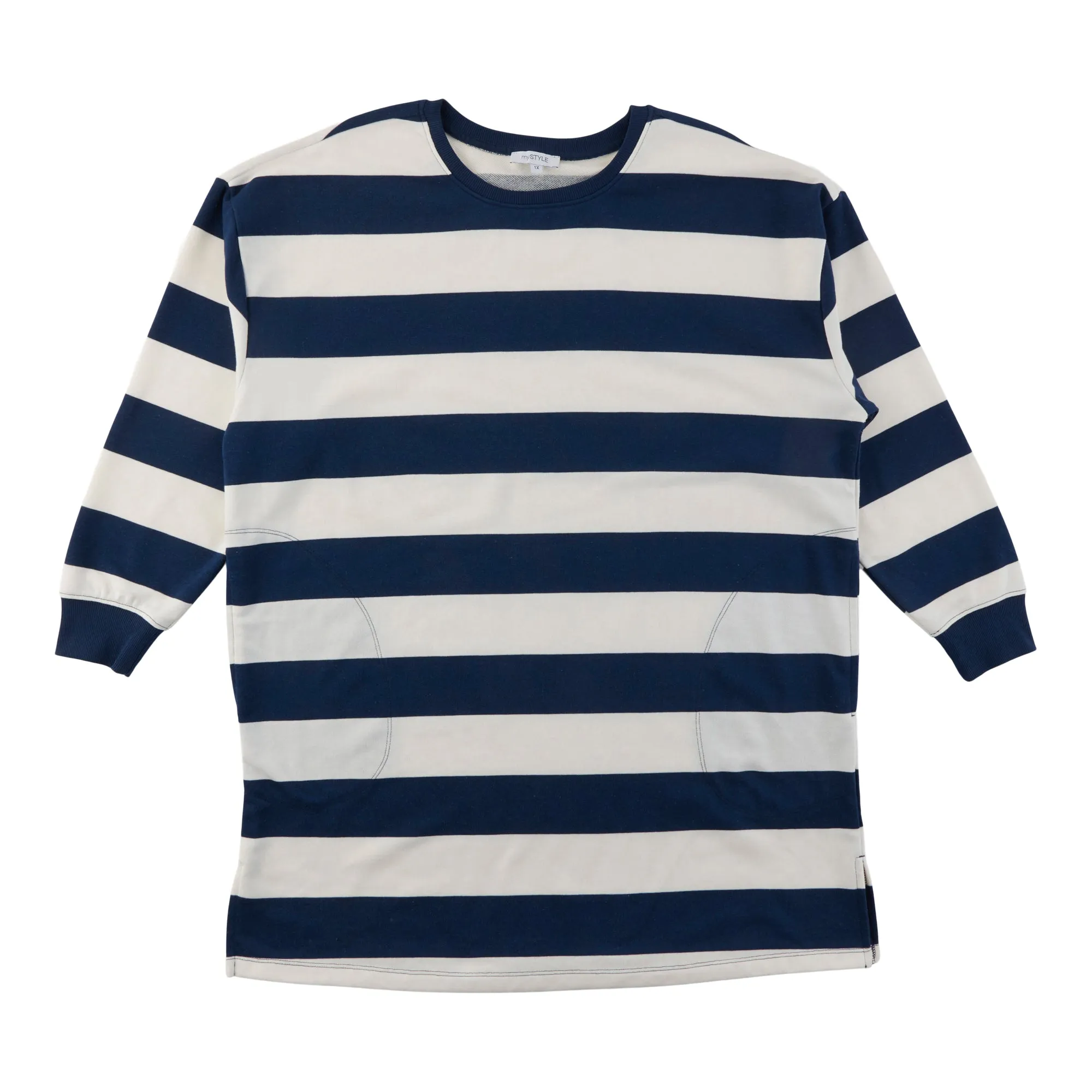 mySTYLE Women's Plus Striped Tunic sold by Giant Tiger