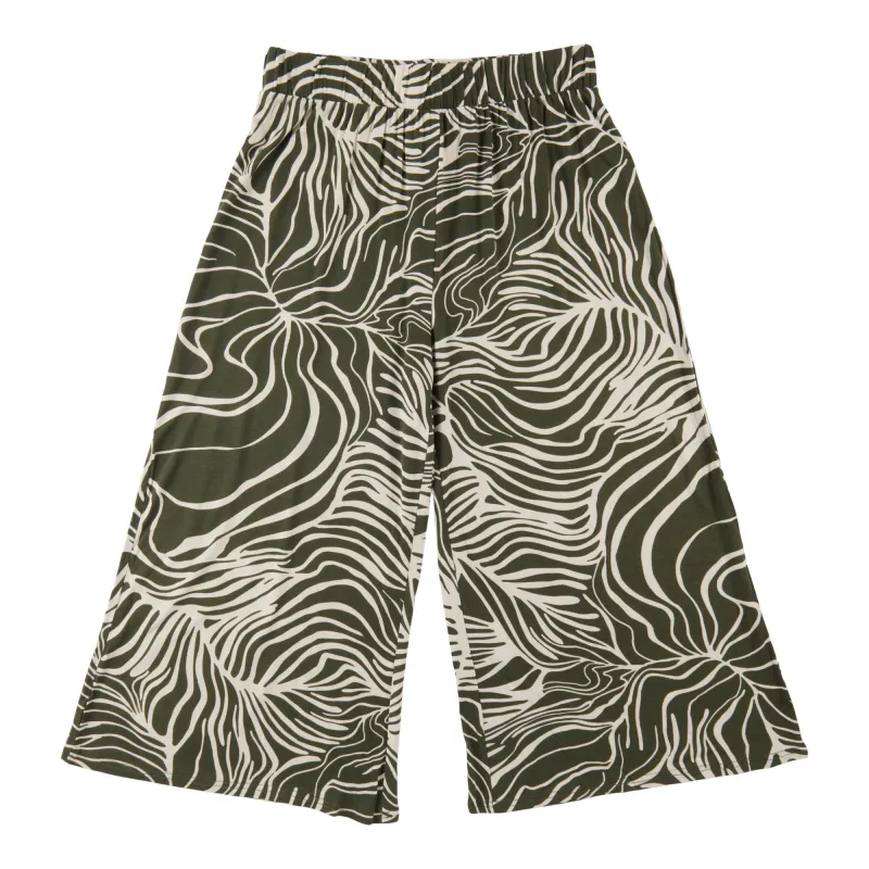 lily morgan Women's Printed Cropped Wide-Leg Pants made by Giant Tiger