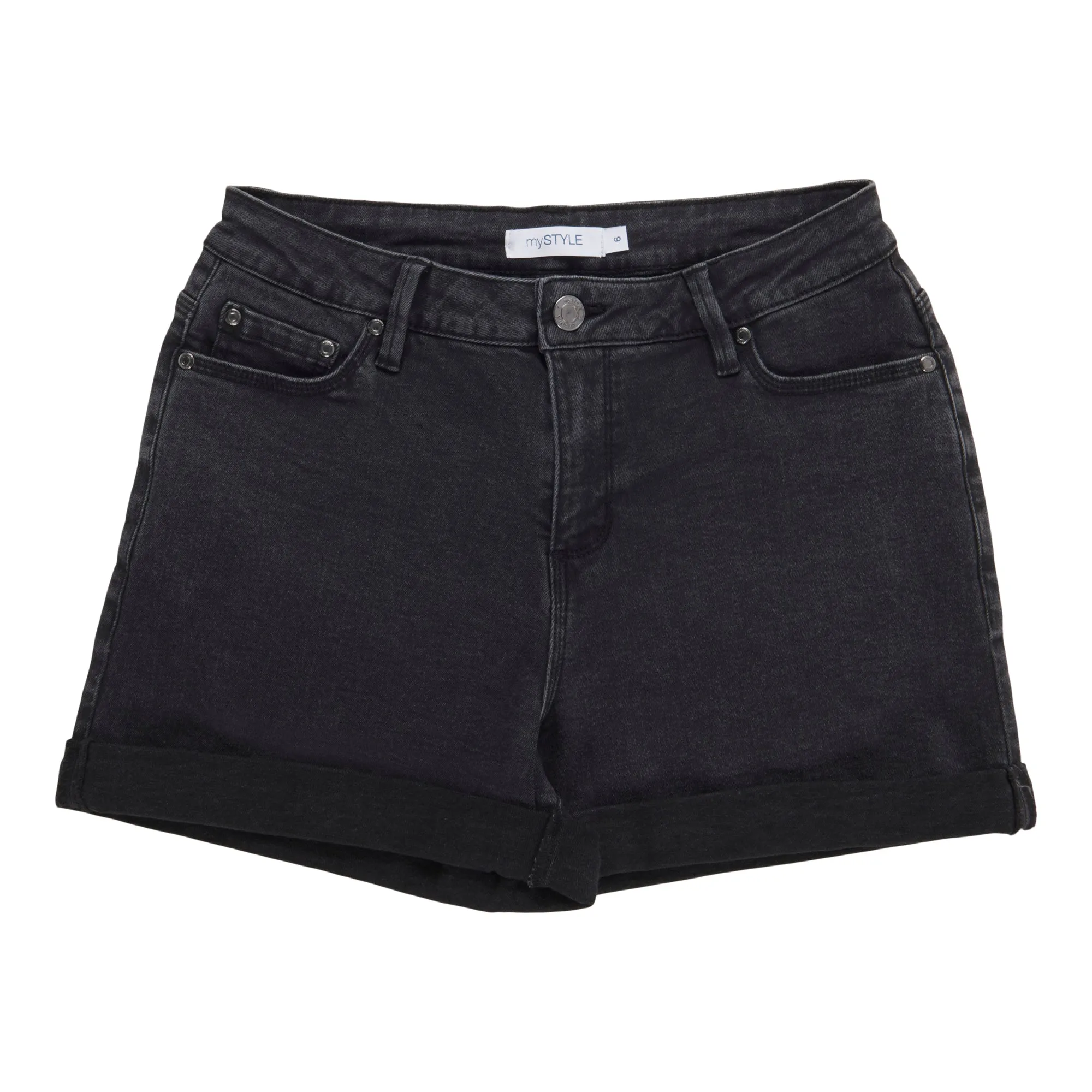 mySTYLE Women's Seasonal Cuffed Denim Shorts sold by Giant Tiger