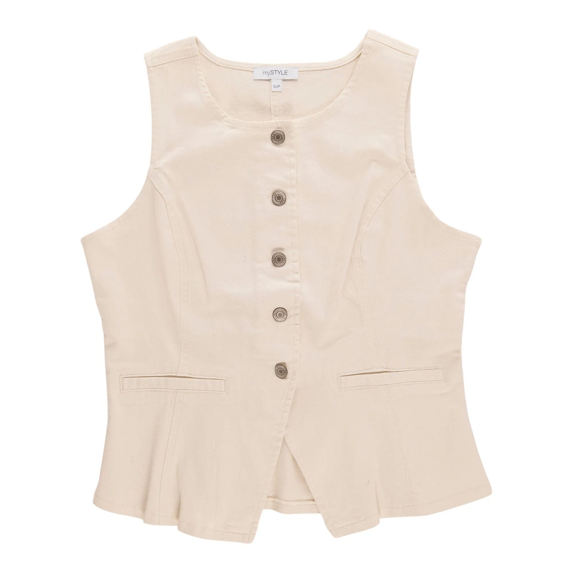 mySTYLE Women's Denim Button-Up Vest sold by Giant Tiger