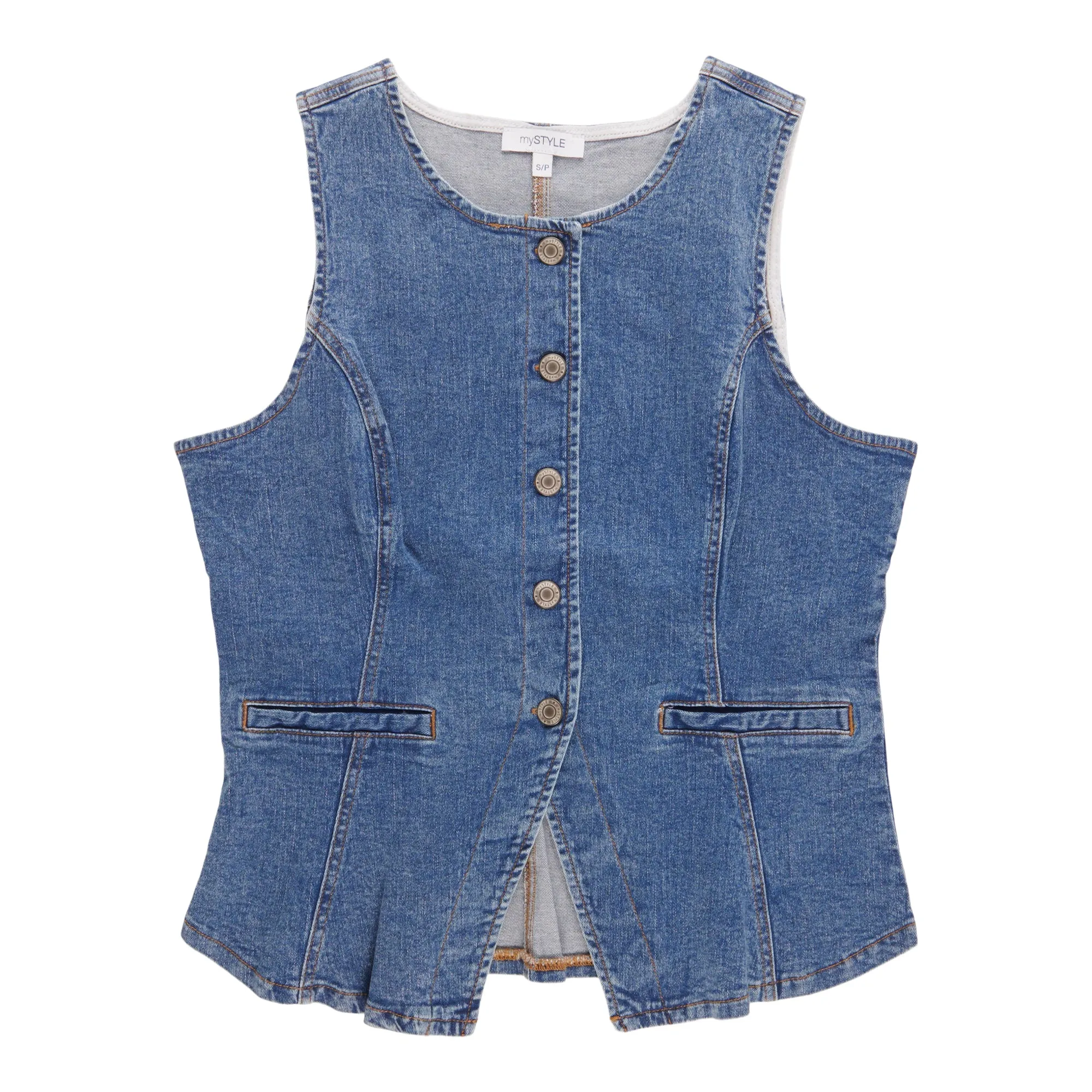 mySTYLE Women's Denim Button-Up Vest sold by Giant Tiger product image thumbnail 2