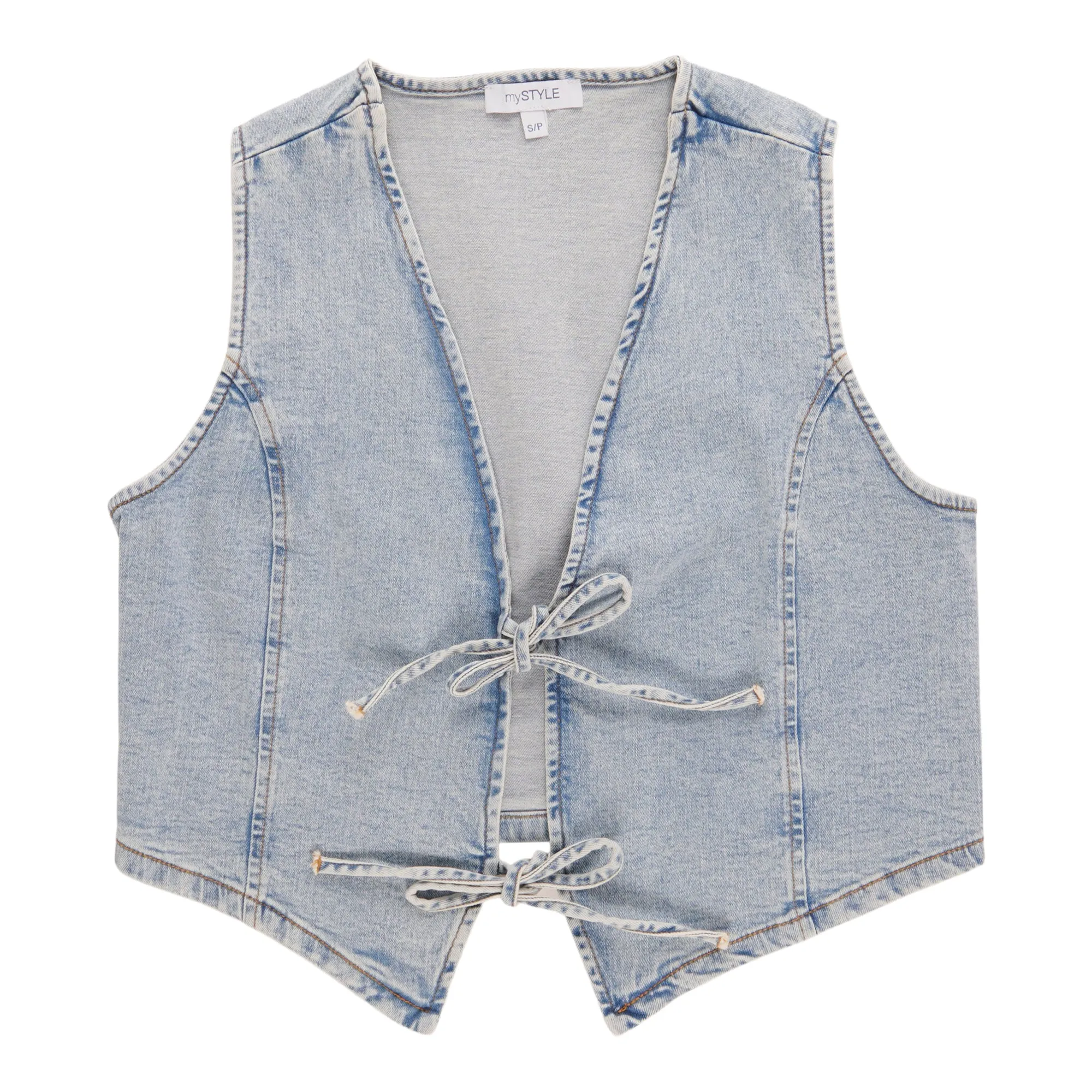 mySTYLE Women's Tie-Front Denim Vest sold by Giant Tiger product image thumbnail 2