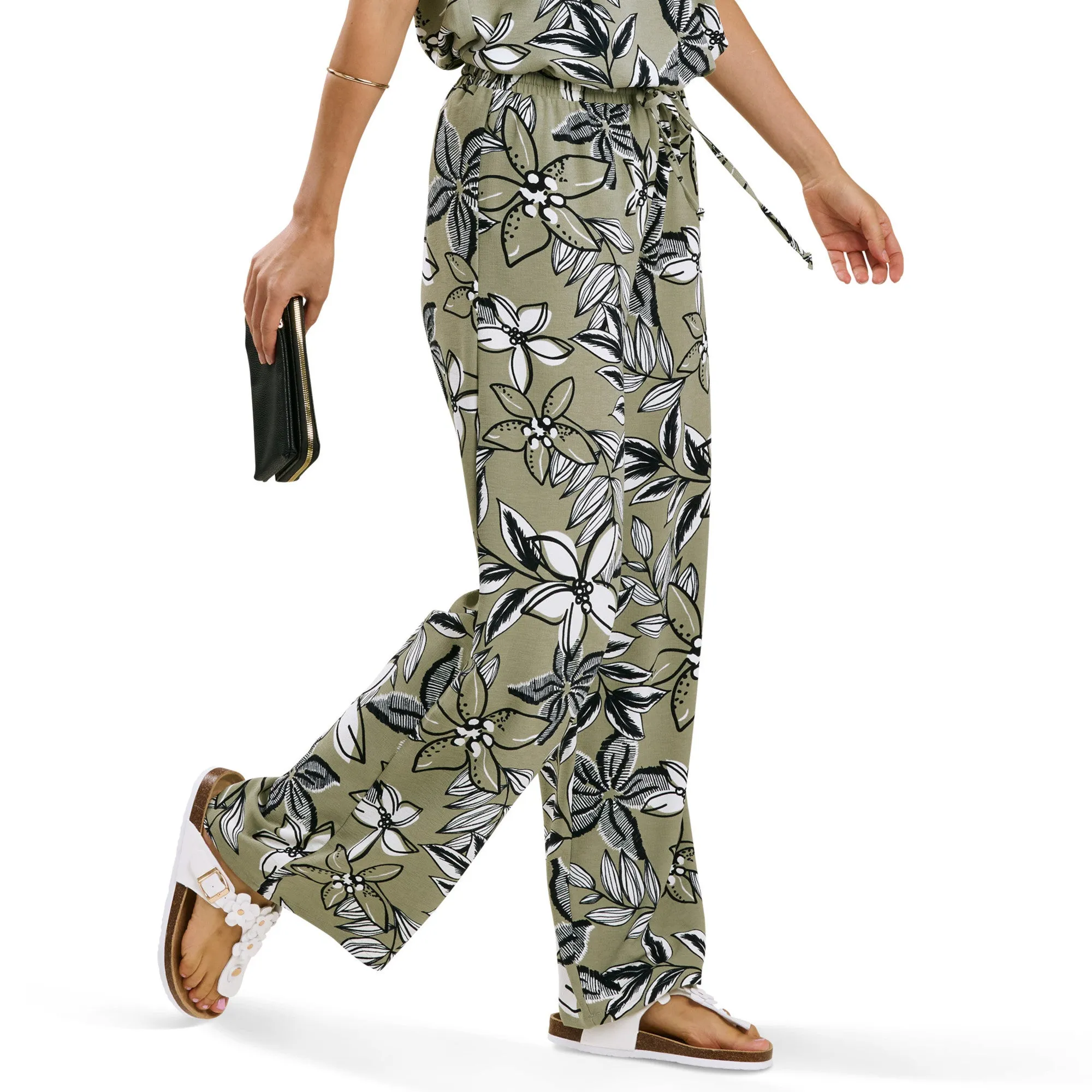 lily morgan Women's Printed Wide-Leg Pull-On Pants sold by Giant Tiger product image thumbnail 4