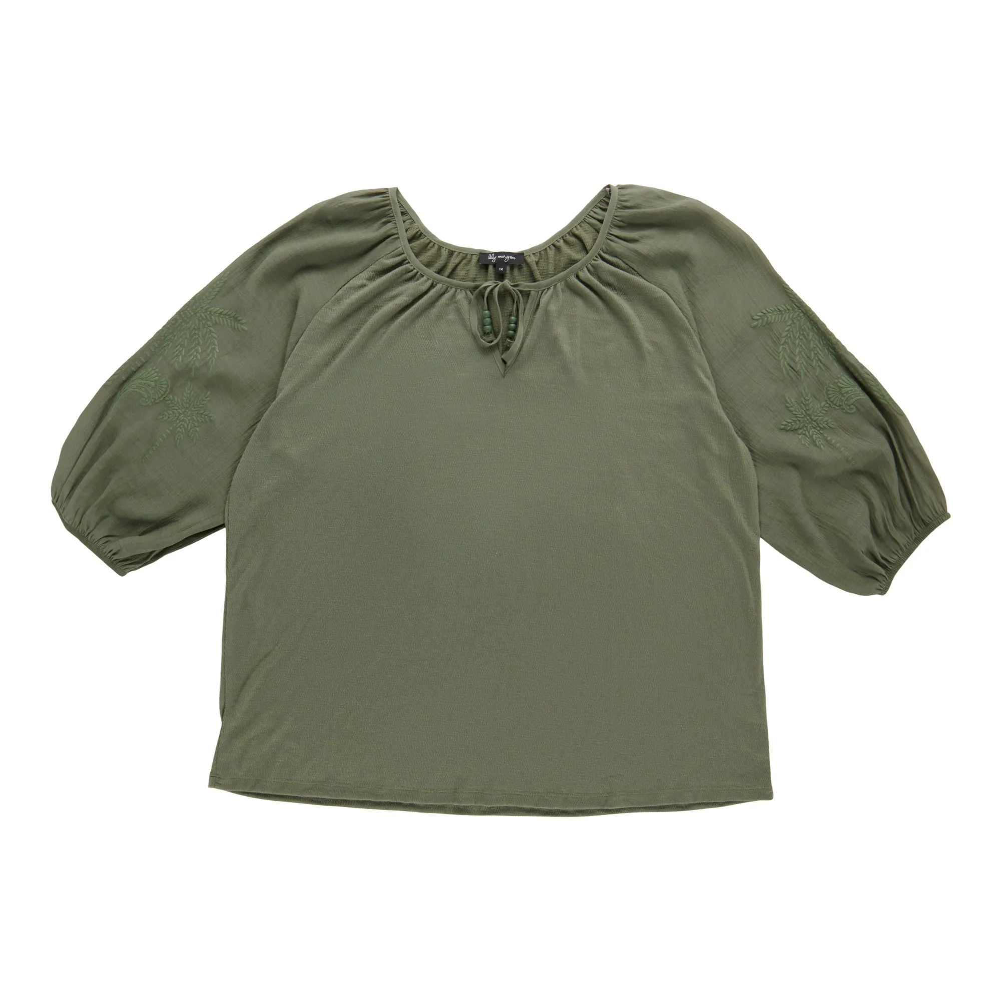 lily morgan Women's Plus Printed Top with Sleeve Detailing sold by Giant Tiger product image thumbnail 4