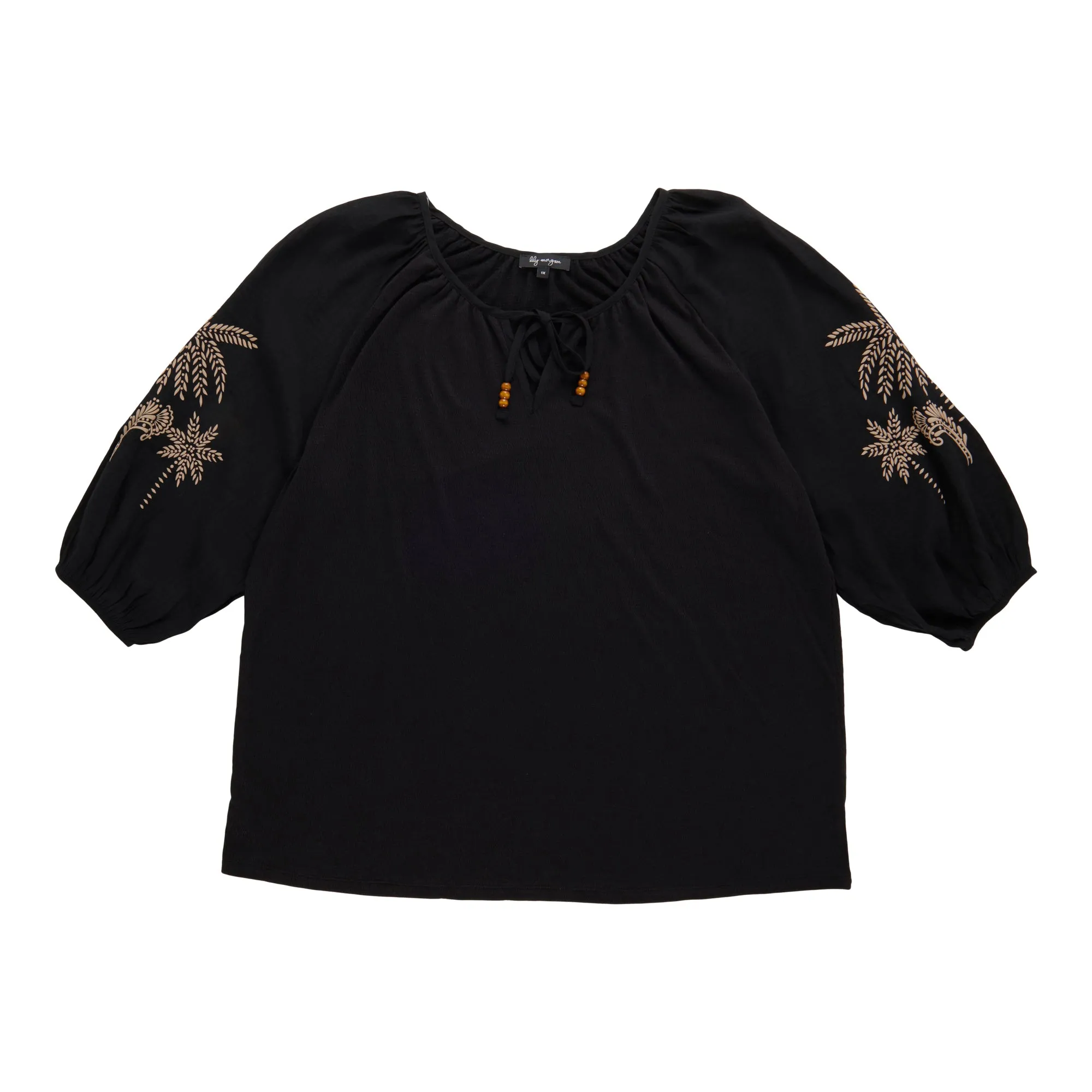 lily morgan Women's Plus Printed Top with Sleeve Detailing sold by Giant Tiger product image thumbnail 2