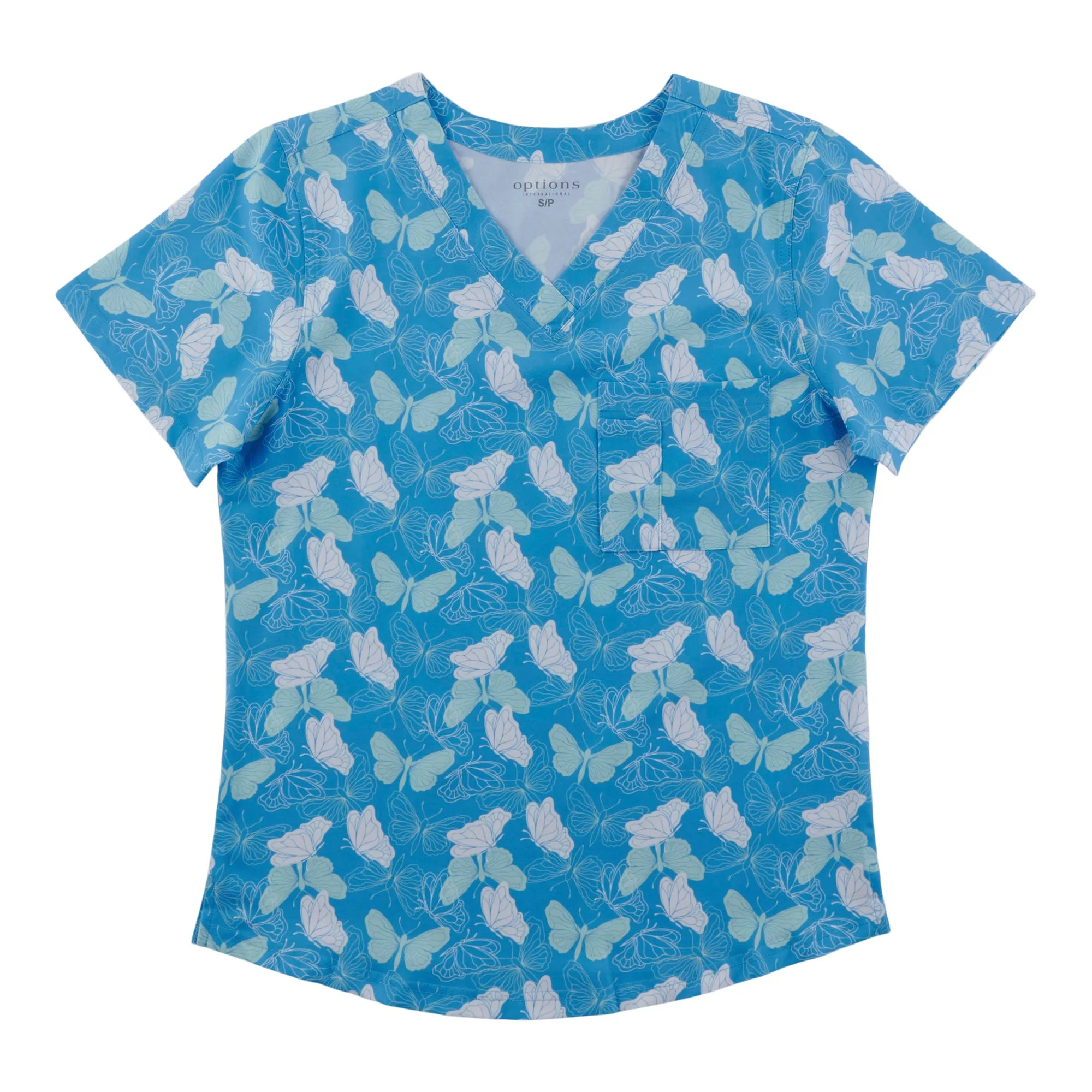Options Women's All-Over Printed V-Neck Scrub Top sold by Giant Tiger