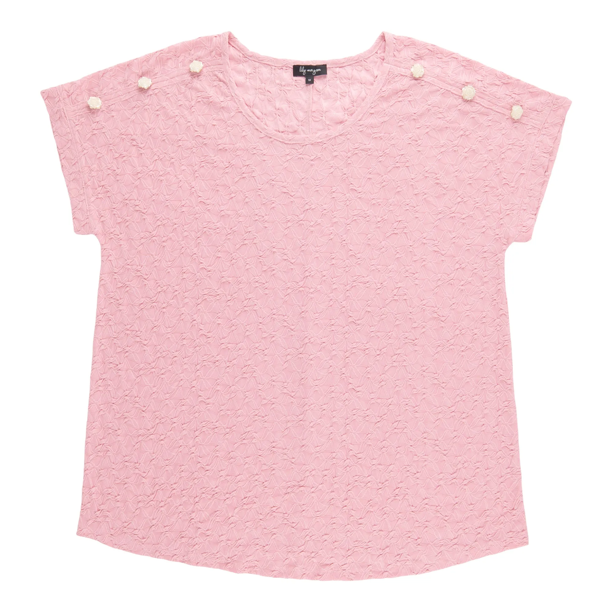 lily morgan Women's Plus Shoulder Button Top sold by Giant Tiger product image thumbnail 3