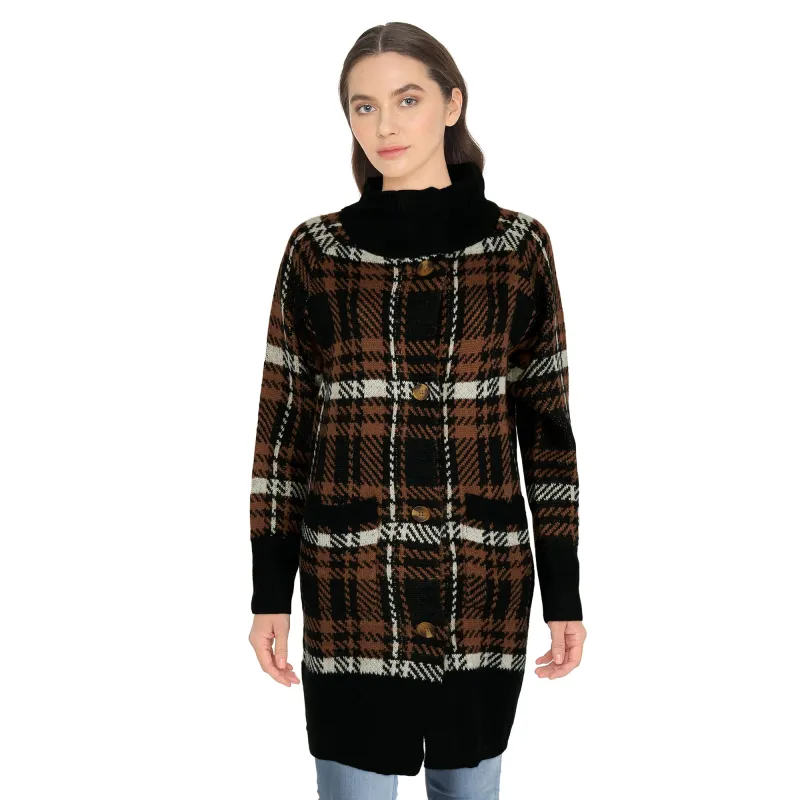 Women's Plaid Button Front Cardigan, Assorted made by Giant Tiger