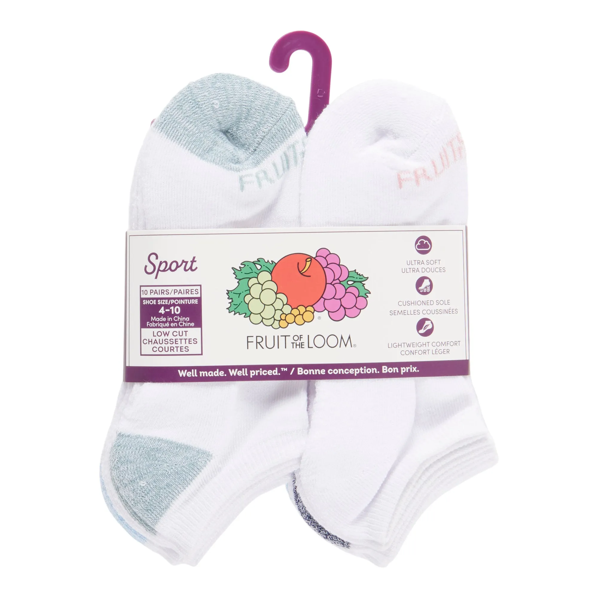 Fruit of the Loom Women's Assorted Socks, 10-Pack sold by Giant Tiger product image thumbnail 3