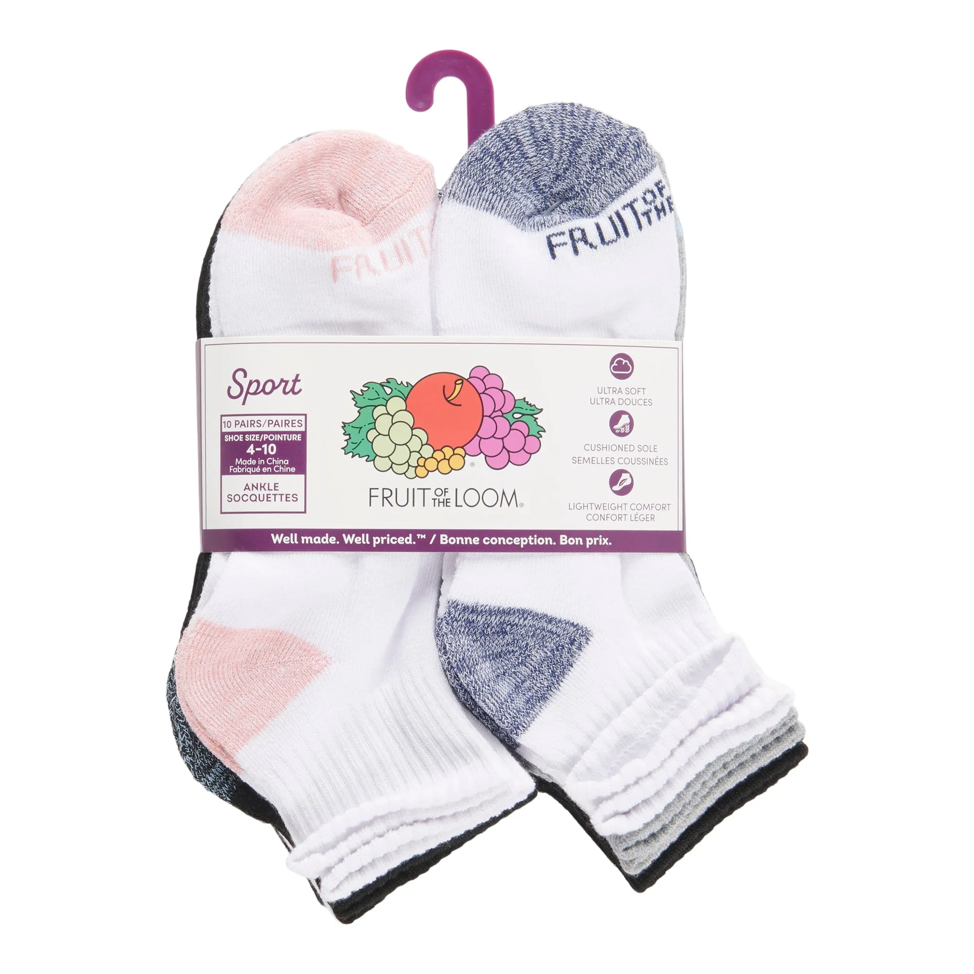 Fruit of the Loom Women's Assorted Socks, 10-Pack sold by Giant Tiger product image thumbnail 4