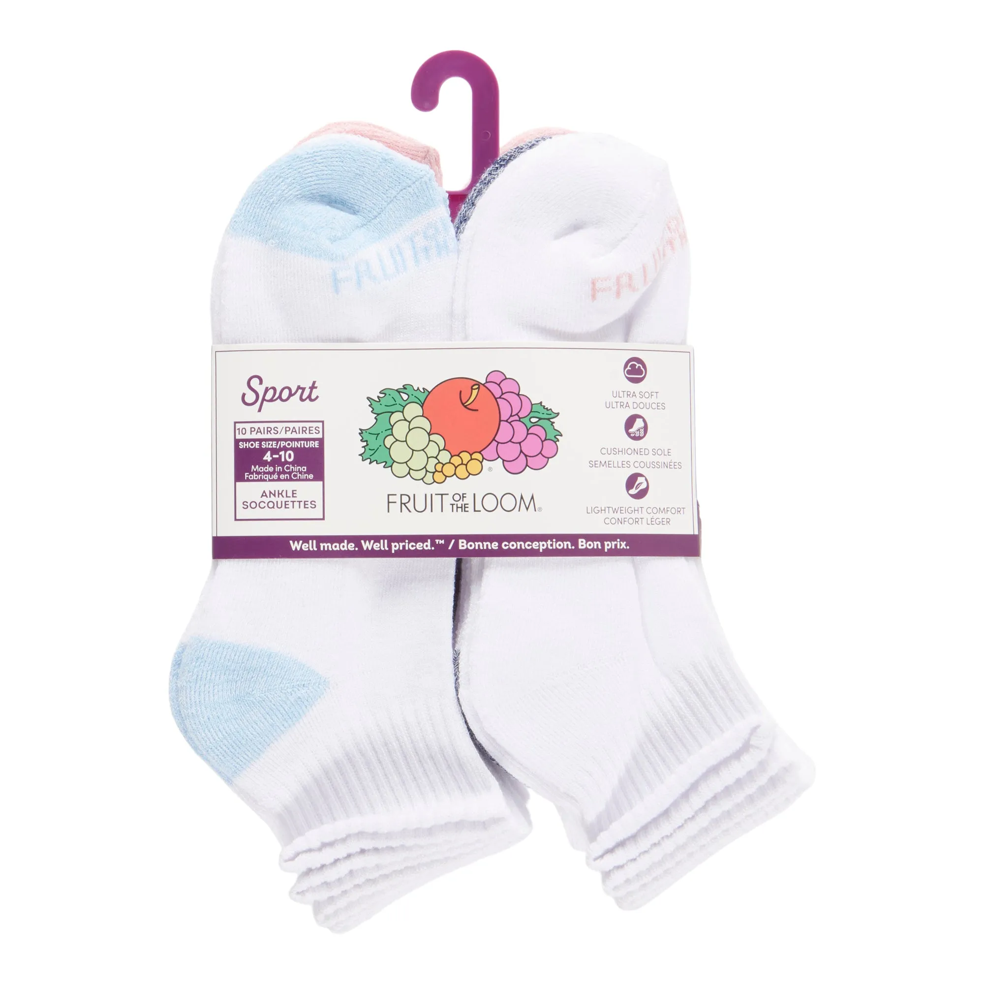 Fruit of the Loom Women's Assorted Socks, 10-Pack sold by Giant Tiger product image thumbnail 2