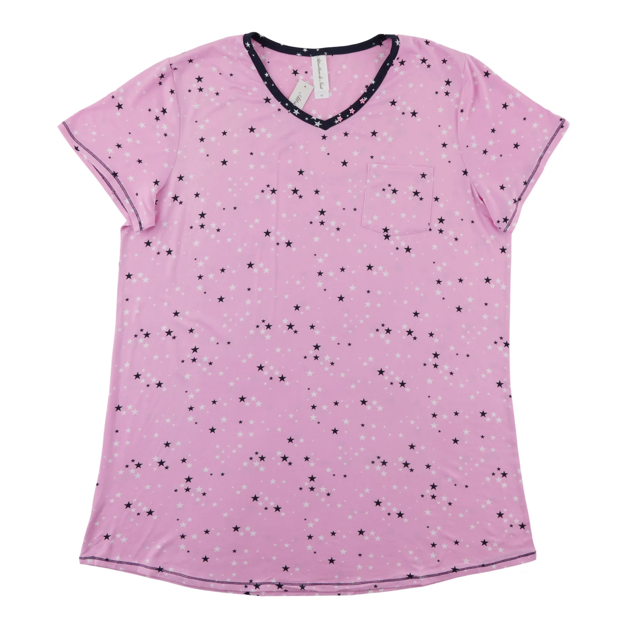 Women's Plus Peachy Short Sleeve Sleepshirt, Assorted sold by Giant Tiger product image thumbnail 3