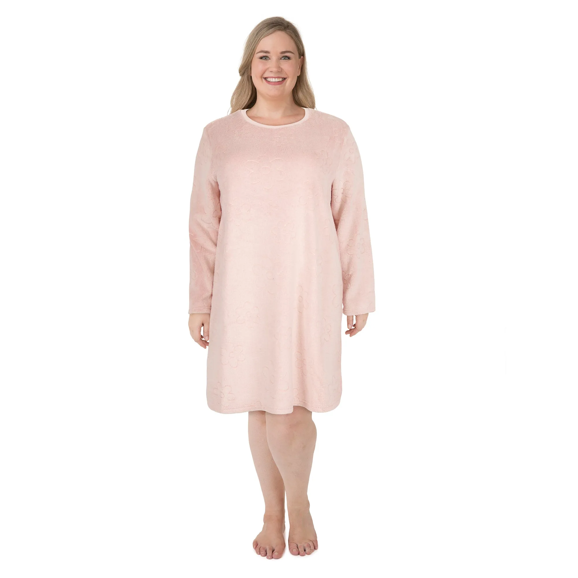 Women's Plus Long Sleeve Plush Sleepshirt, Assorted sold by Giant Tiger product image thumbnail 3