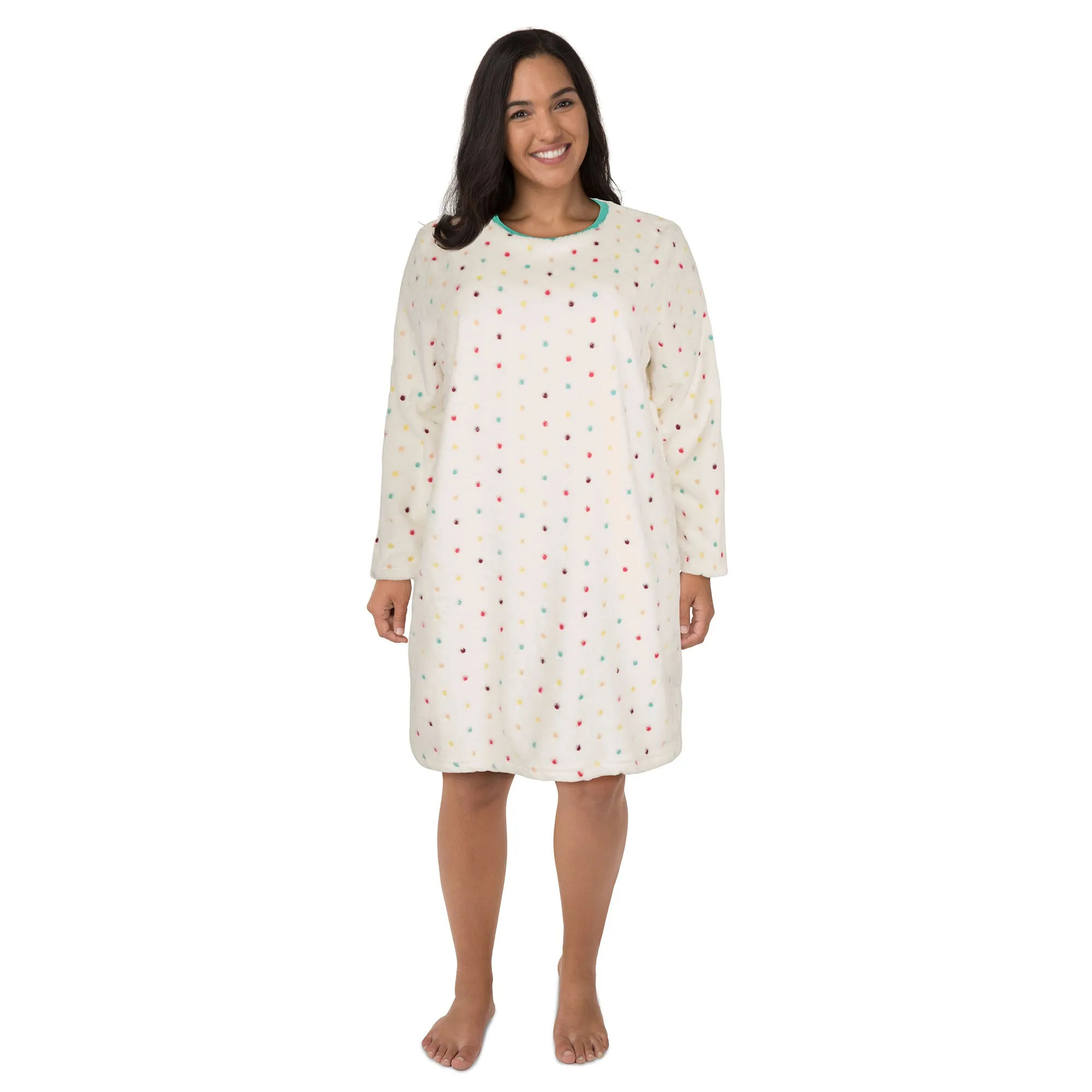 Women's Plus Long Sleeve Plush Sleepshirt, Assorted sold by Giant Tiger product image thumbnail 2