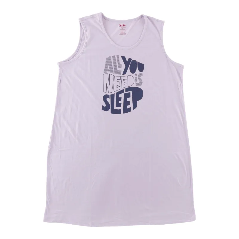 Women's Plus Sleeveless Scooped Sleepshirt made by Giant Tiger