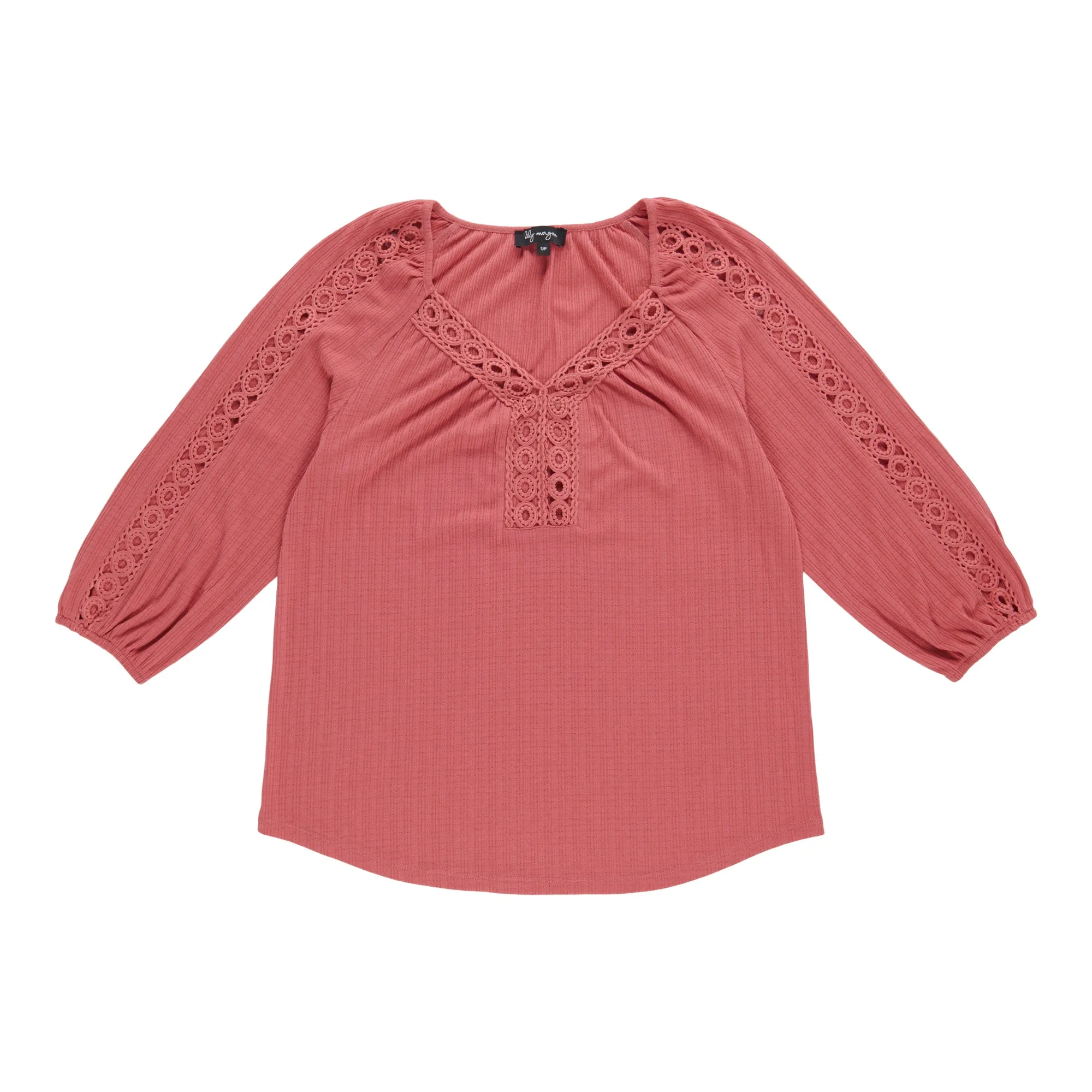 lily morgan Women's Solid Top with Crochet Detailing sold by Giant Tiger product image thumbnail 2