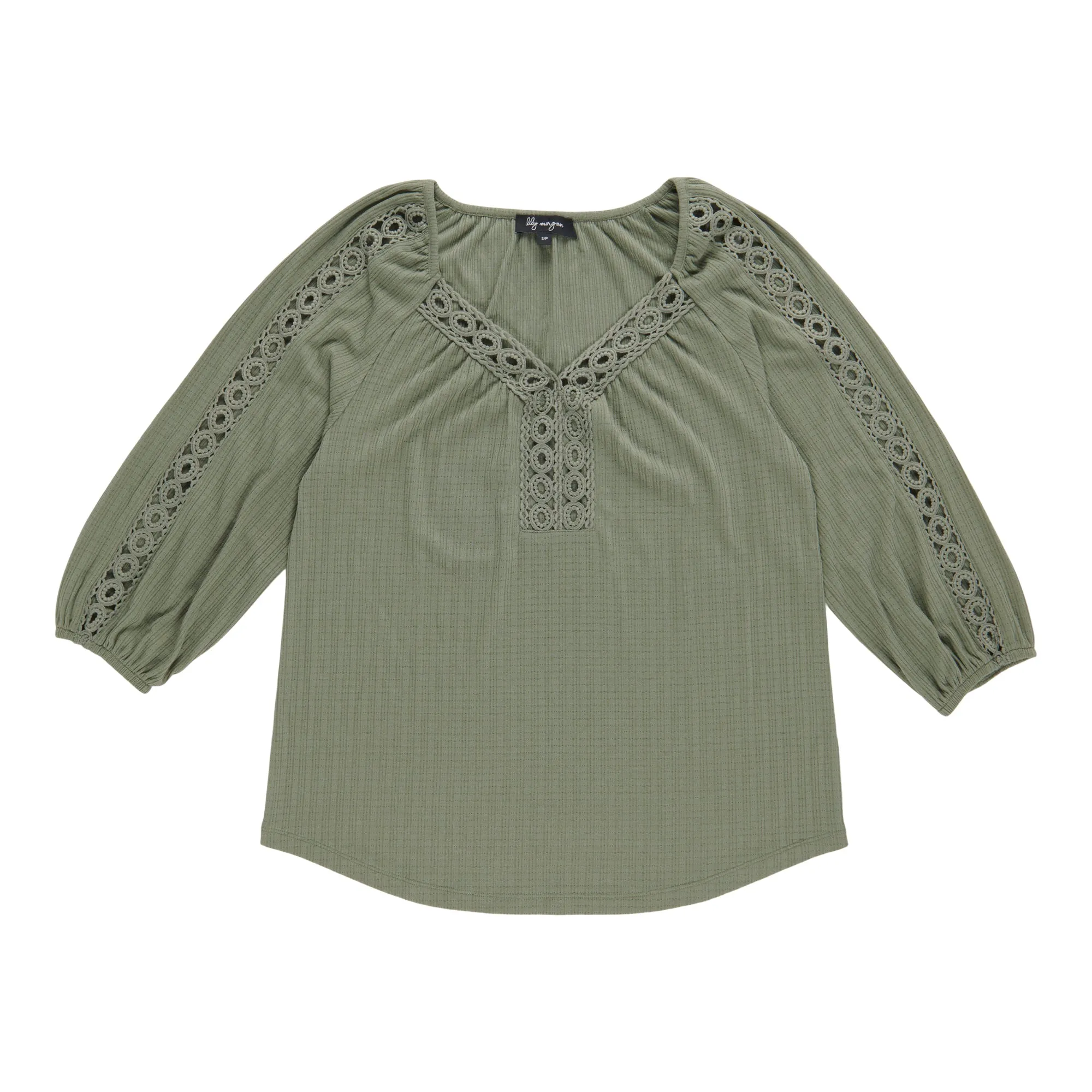lily morgan Women's Solid Top with Crochet Detailing sold by Giant Tiger product image thumbnail 3
