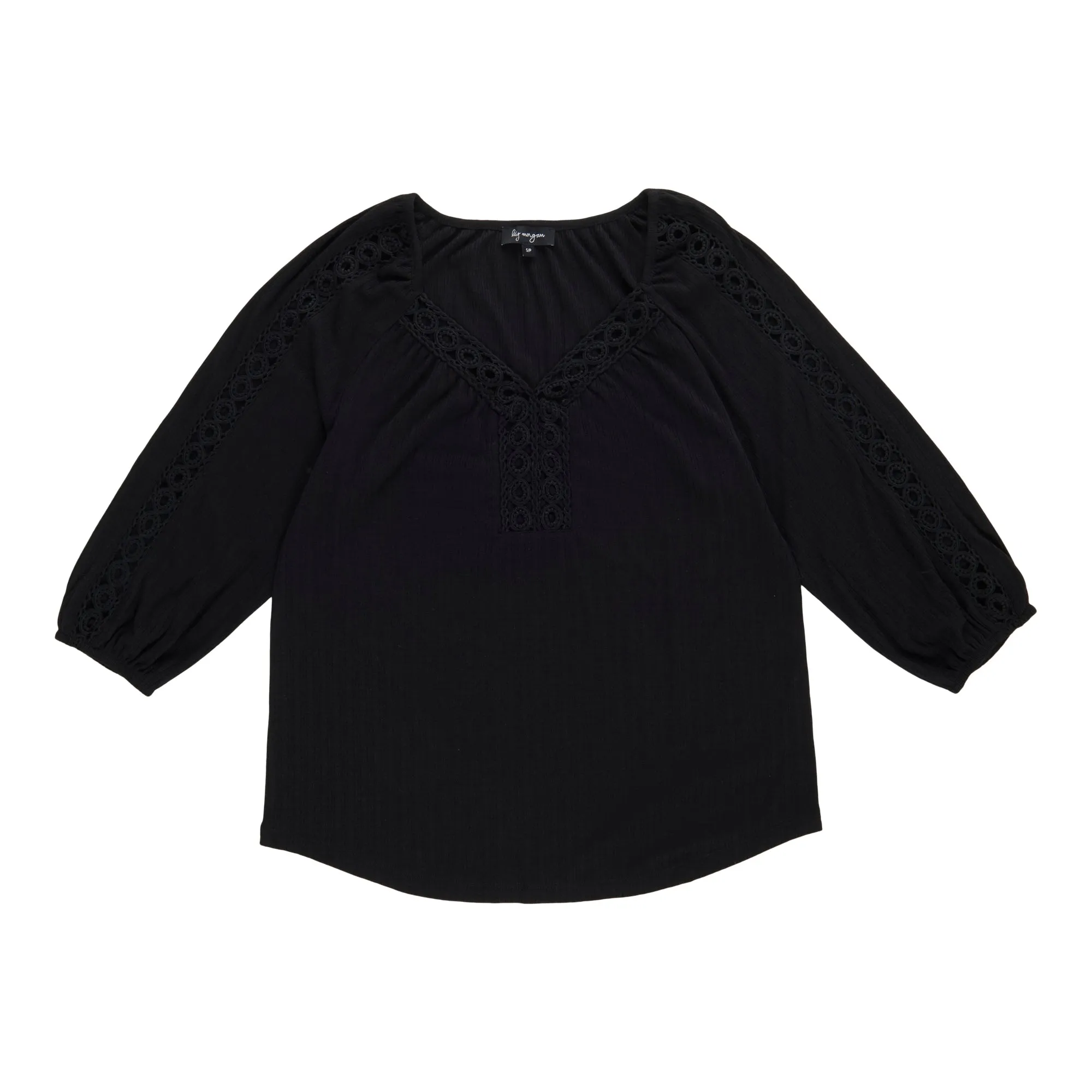lily morgan Women's Solid Top with Crochet Detailing sold by Giant Tiger product image thumbnail 4