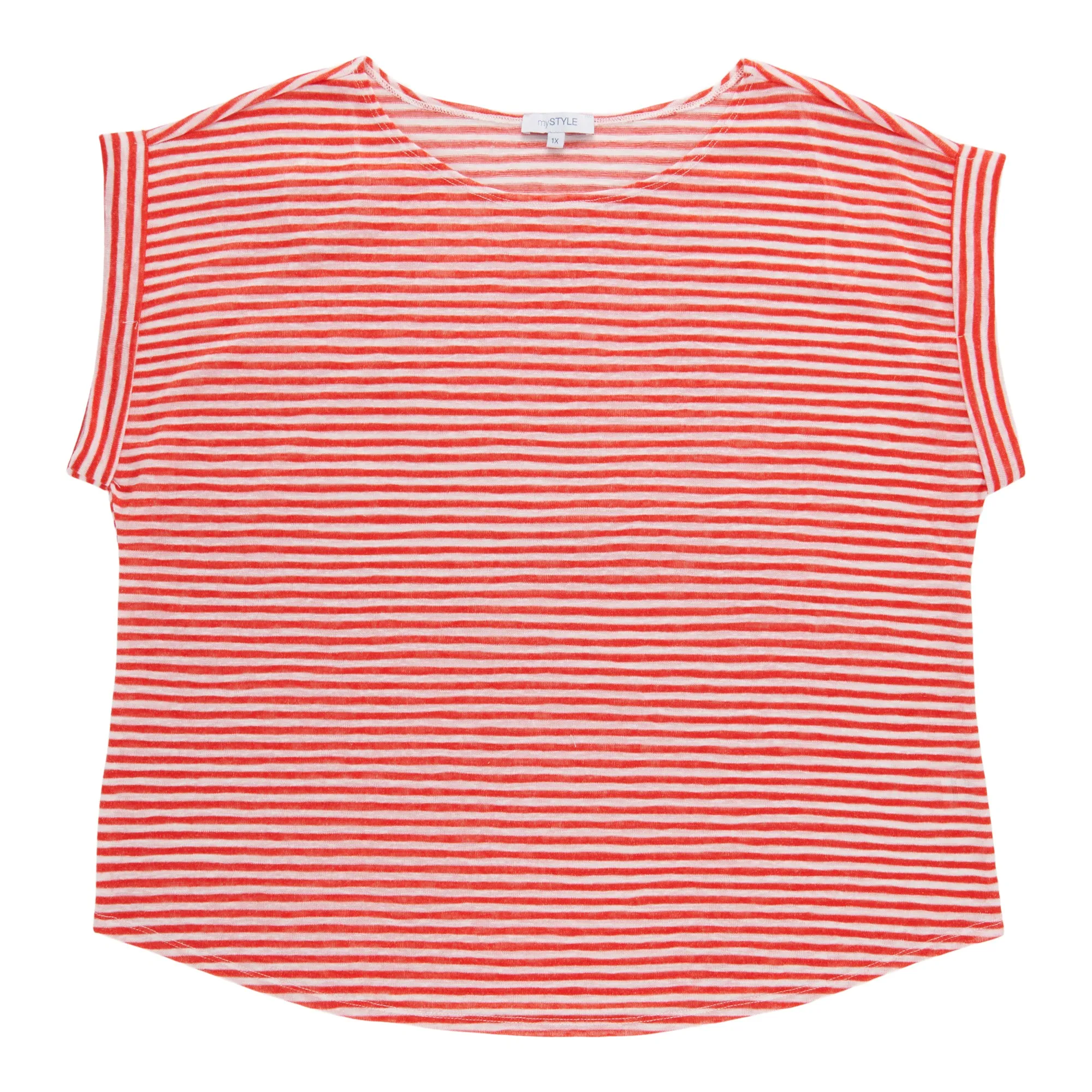 mySTYLE Women's Plus Stripped Slub Top sold by Giant Tiger product image thumbnail 2