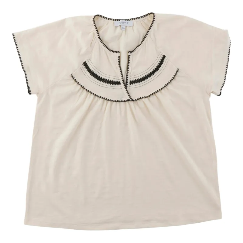 mySTYLE Women's Short Sleeve Crochet Top made by Giant Tiger